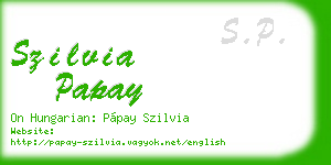 szilvia papay business card