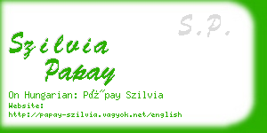 szilvia papay business card